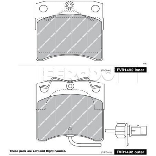 Ferodo Brake Pad Set FVR1492