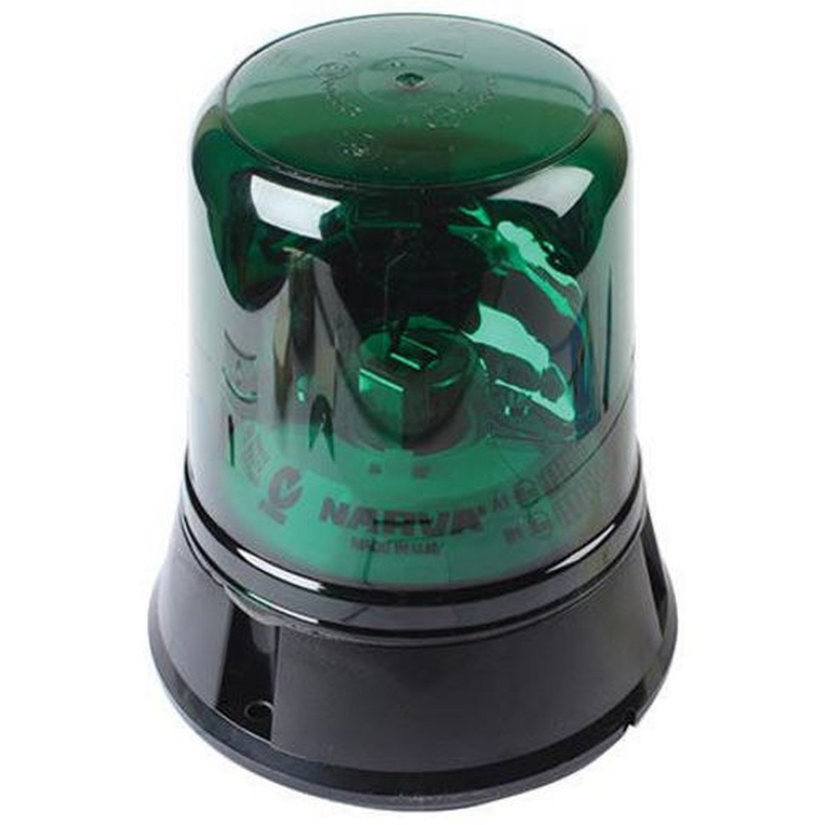 Narva Optimax Rotating Beacon with Flange Base Green 12-24V 85650G