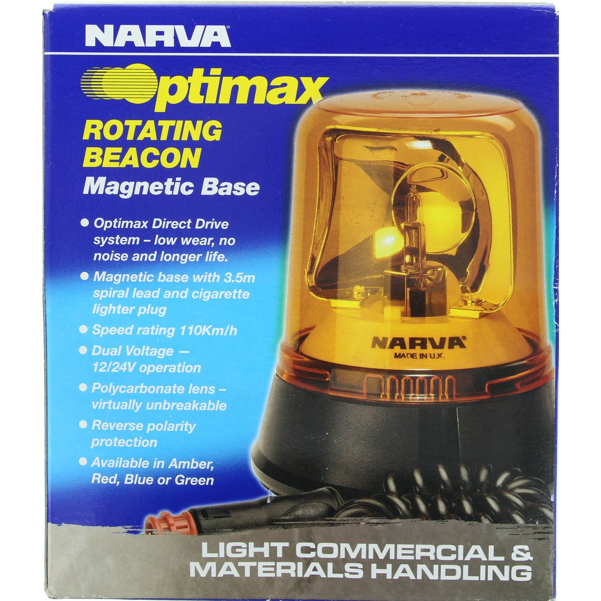 Narva Rotating Beacon Light 12/24V Amber 85658A