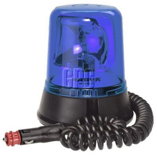 Narva Halogen Beacon Blue 12 Or 24V Magnetic Mount 85658B