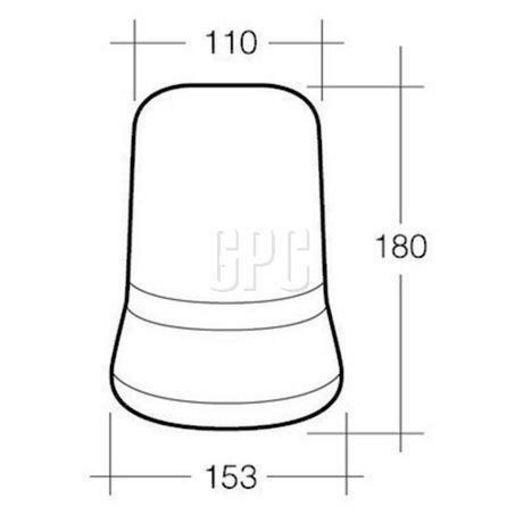 Narva Halogen Beacon Red 12 Or 24V Magnetic Mount 85658R