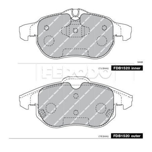 Ferodo Brake Pad Set FDB1520