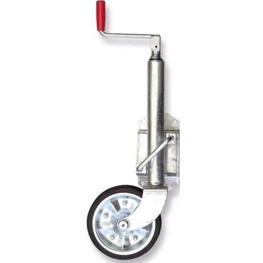 Jockey Wheel Galvanised w/200x50mm Solid Tyre 220kg 250mm Lift 303107