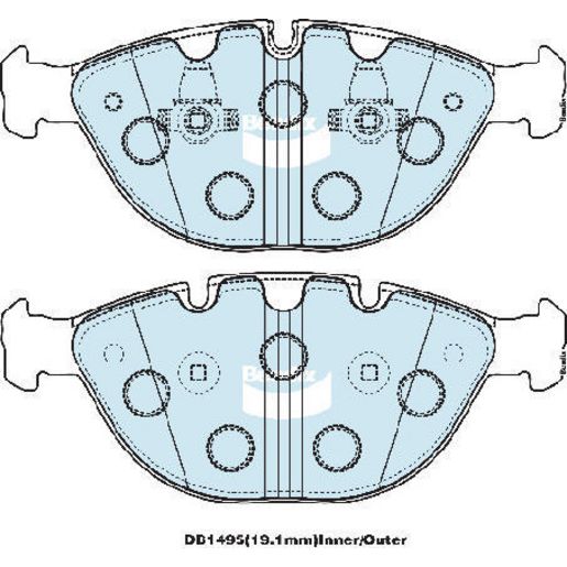 Bendix Brake Pad Set - General Ct DB1495CT