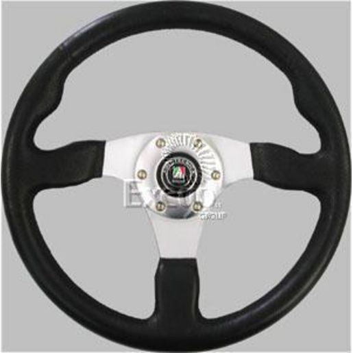 Autotecnica Black Polyurethane Steering Wheel Adr Approved 350Mm Black / Alloy Spoke PD011