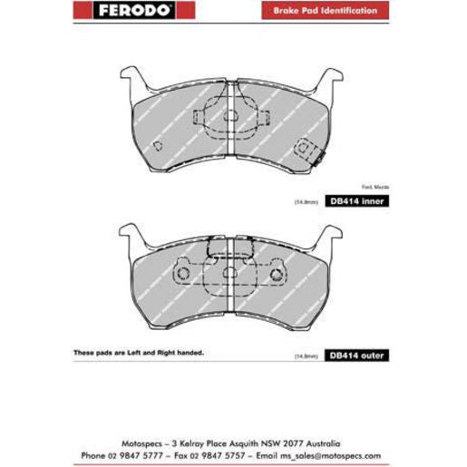 Ferodo Brake Pad Set DB414TA