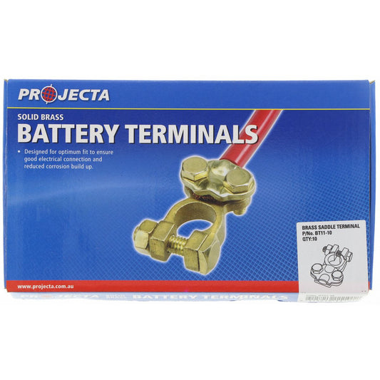 PROJECTA Brass Battery Terminal Universal Saddle 10 Pack BT11-10