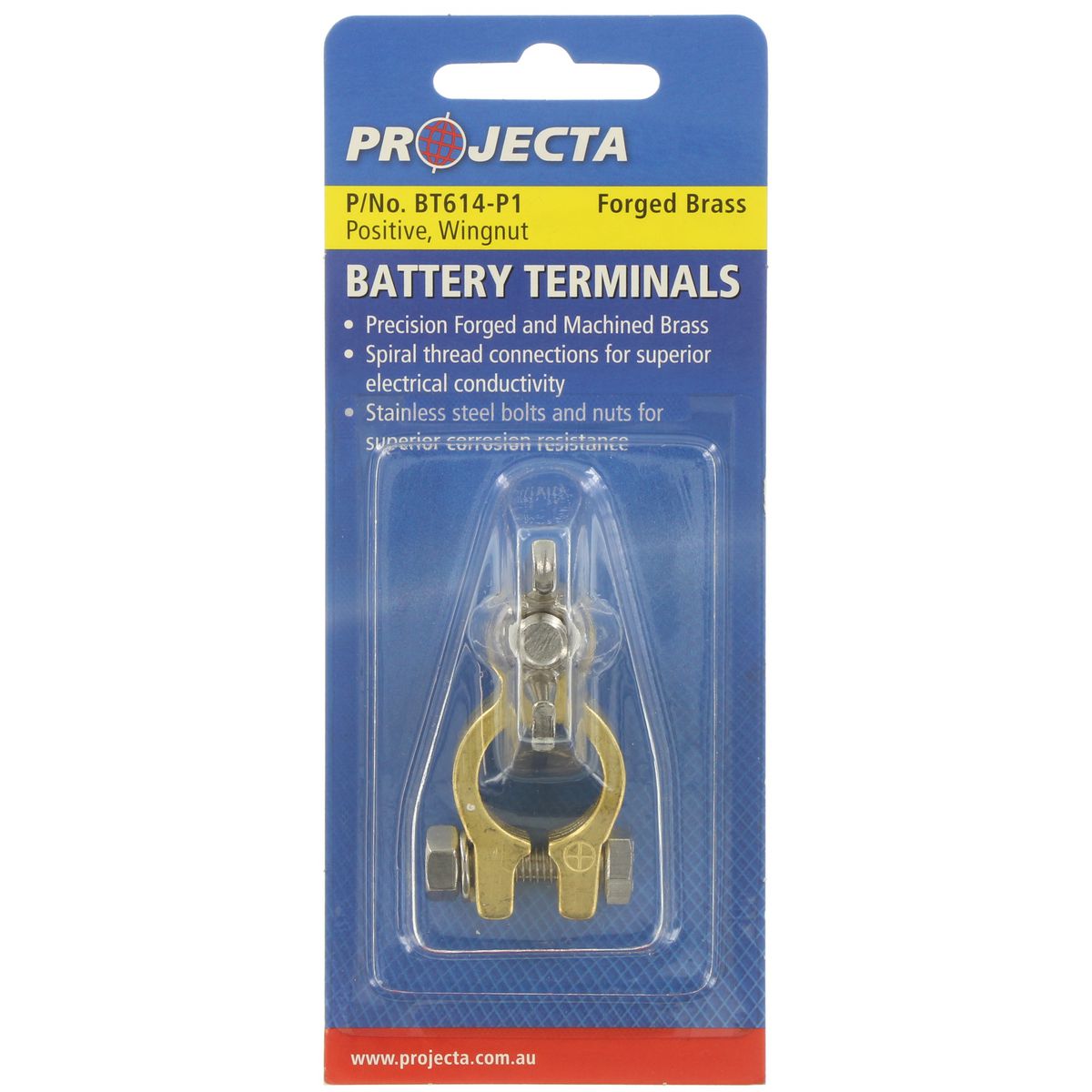 PROJECTA Forged Brass Battery Terminal Positive BT614-P1