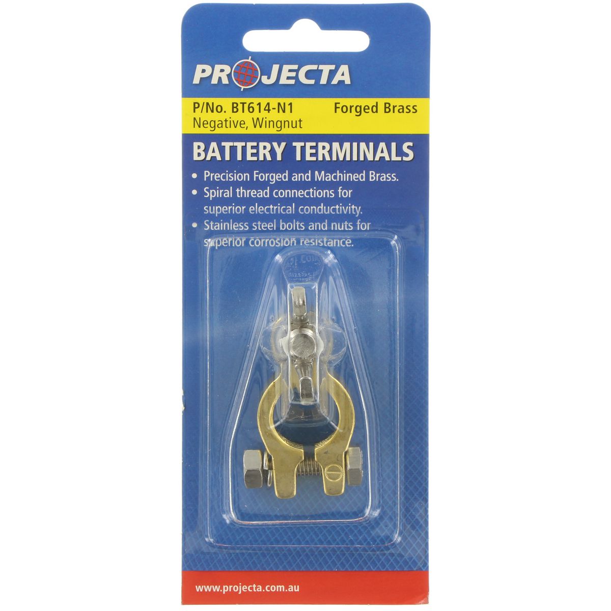 PROJECTA Forged Brass Battery Terminal Negative BT614-N1