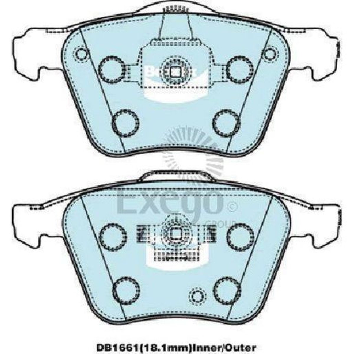 Bendix 4x4 Brake Pad Set Front DB1661 -4WD