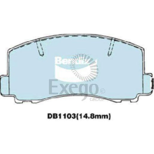 Bendix Heavy Duty Brake Pad Set Front DB1103 HD