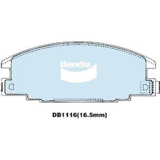 Bendix Heavy Duty Brake Pad Set Front DB1116 HD