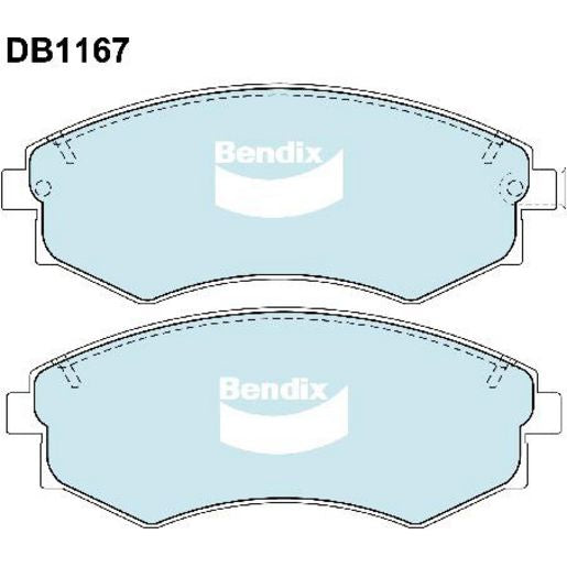 Bendix Heavy Duty Brake Pad Set Front DB1167 HD