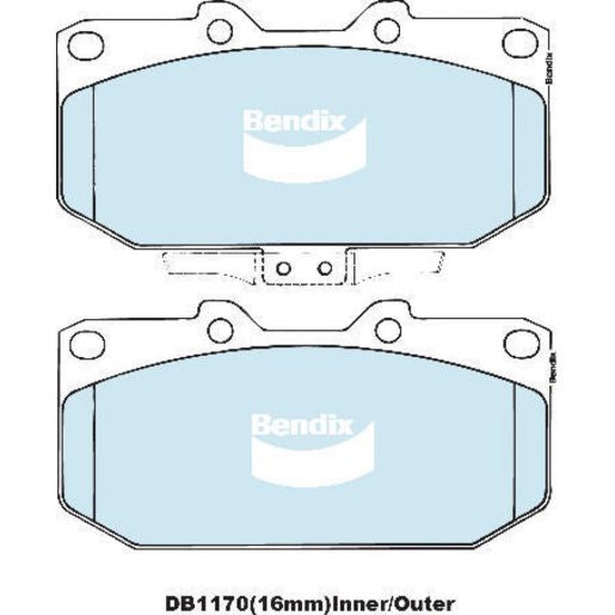 Bendix Heavy Duty Brake Pad Set Front DB1170 HD