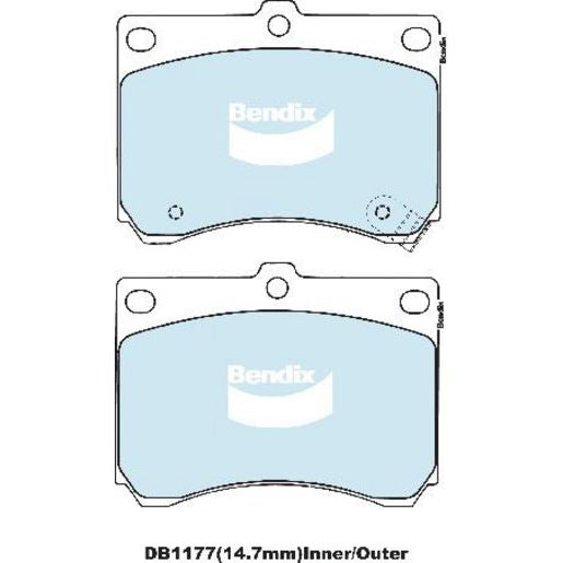 Bendix Heavy Duty Brake Pad Set Front DB1177 HD