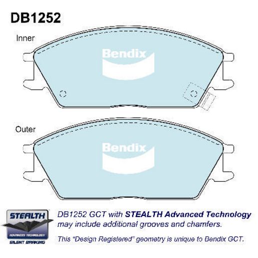 Bendix Heavy Duty Brake Pad Set Front DB1252 HD