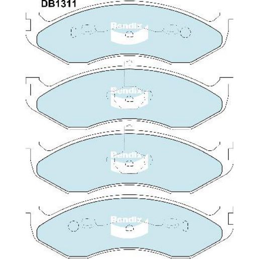 Bendix Heavy Duty Brake Pad Set Front DB1311 HD