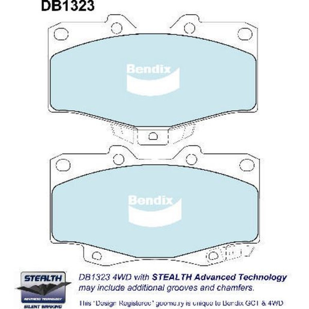 Bendix Heavy Duty Brake Pad Set Front DB1323 HD