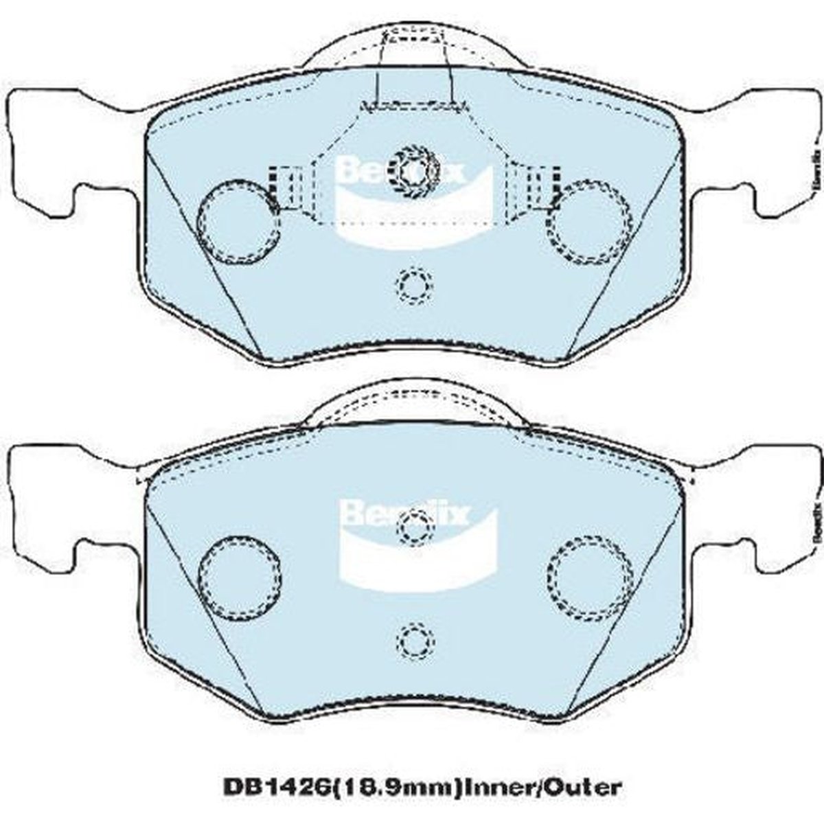 Bendix Heavy Duty Brake Pad Set Front DB1426 HD