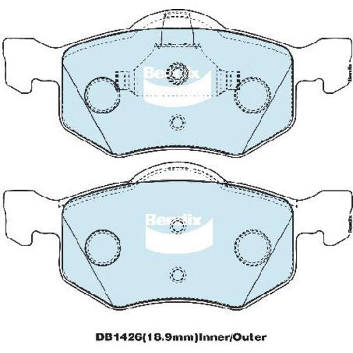 Bendix Heavy Duty Brake Pad Set Front DB1426 HD