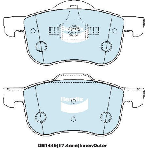 Bendix Heavy Duty Brake Pad Set Front DB1445 HD