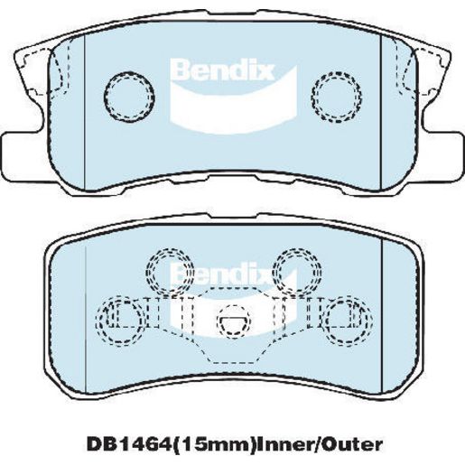 Bendix Heavy Duty Brake Pad Set Rear DB1464 HD