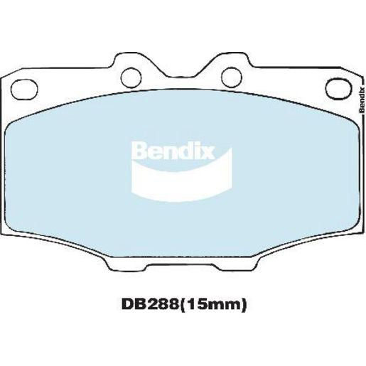 Bendix Heavy Duty Brake Pad Set Front DB288 HD
