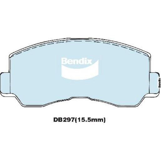 Bendix Heavy Duty Brake Pad Set Front DB297 HD