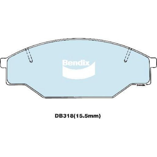 Bendix Heavy Duty Brake Pad Set Front DB318 HD