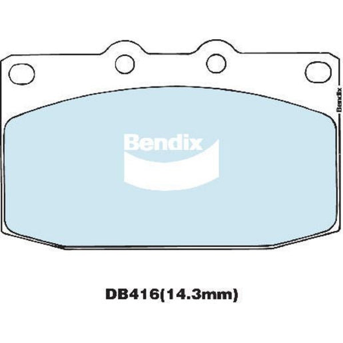 Bendix Heavy Duty Brake Pad Set Front DB416 HD