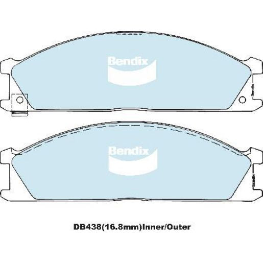 Bendix Heavy Duty Brake Pad Set Front DB438 HD