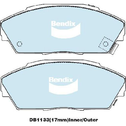 Bendix Heavy Duty Brake Pad Set Front DB1133 HD