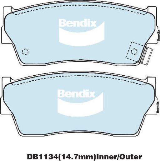 Bendix Heavy Duty Brake Pad Set Front DB1134 HD