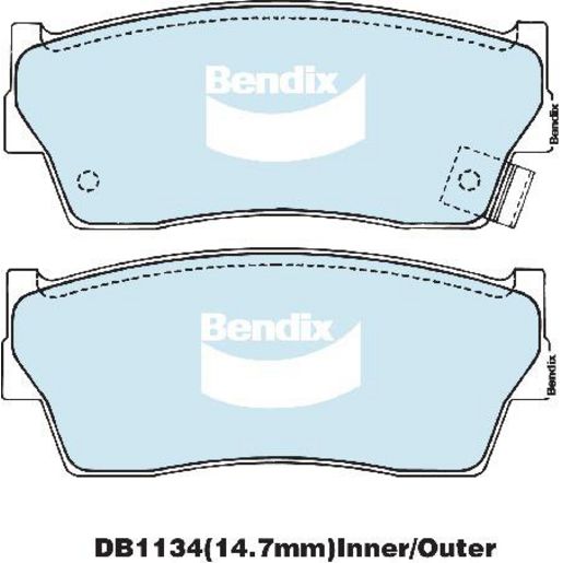 Bendix Heavy Duty Brake Pad Set Front DB1134 HD
