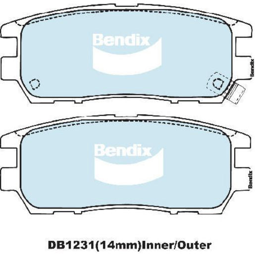 Bendix Heavy Duty Brake Pad Set Rear DB1231 HD
