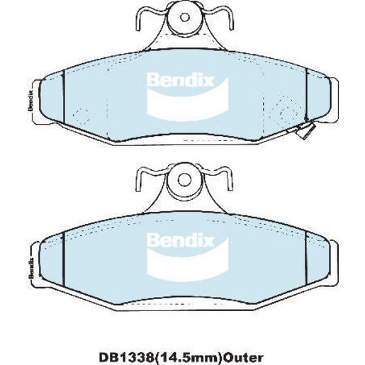 Bendix Heavy Duty Brake Pad Set Rear DB1338 HD