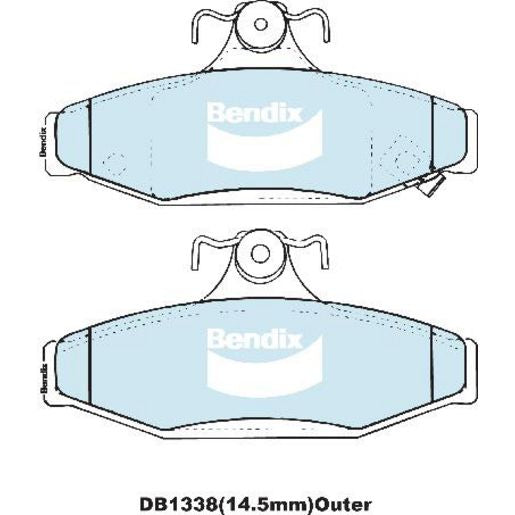 Bendix Heavy Duty Brake Pad Set Rear DB1338 HD