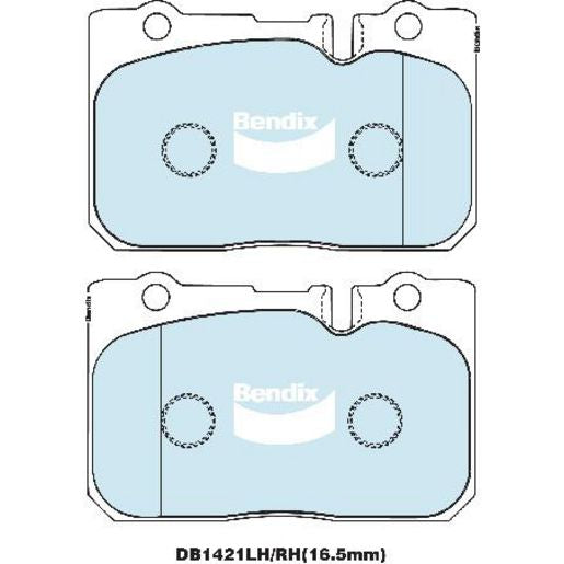 Bendix General CT Brake Pad Set Front DB1421 GCT