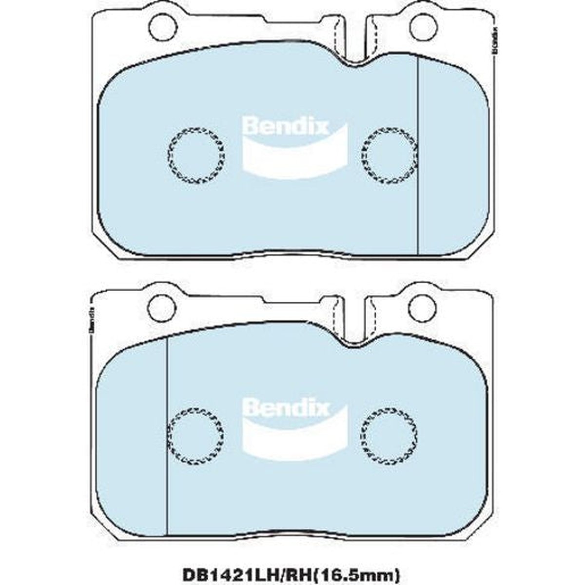 Bendix Heavy Duty Brake Pad Set Front DB1421 HD