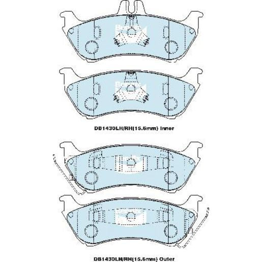 Bendix Heavy Duty Brake Pad Set Rear DB1430 HD