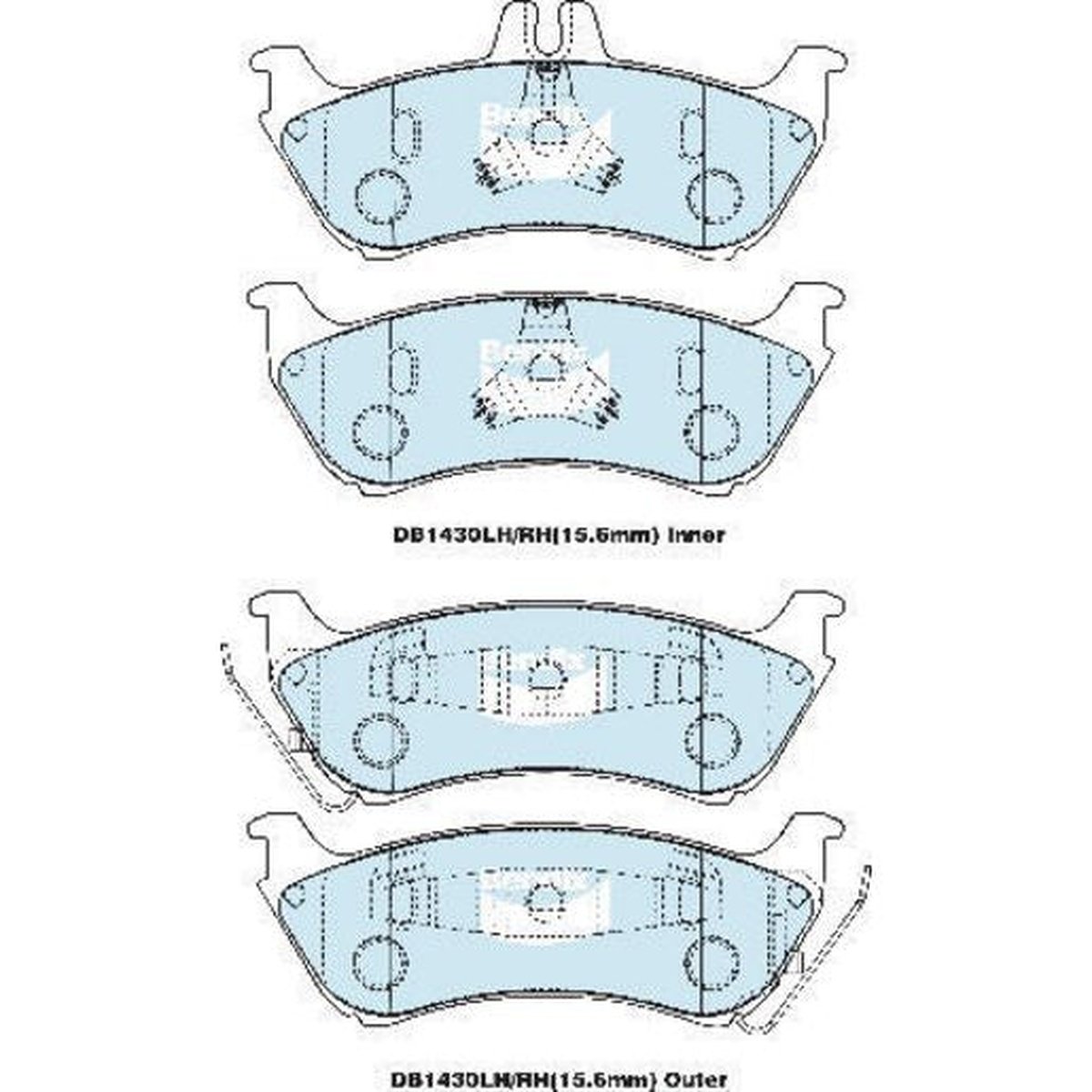 Bendix Heavy Duty Brake Pad Set Rear DB1430 HD