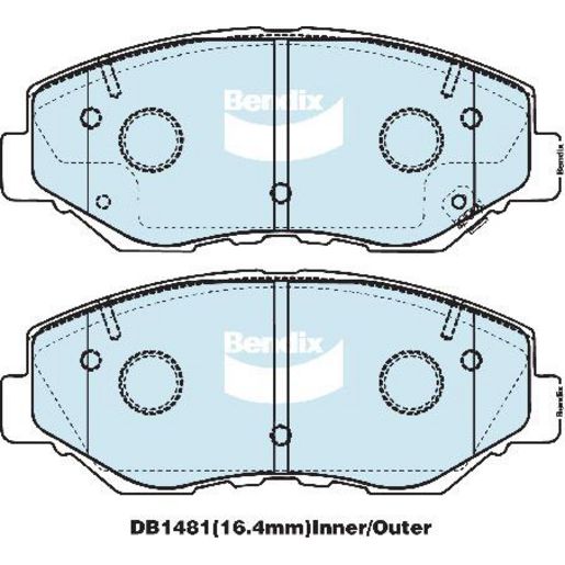 Bendix Heavy Duty Brake Pad Set Front DB1481 HD