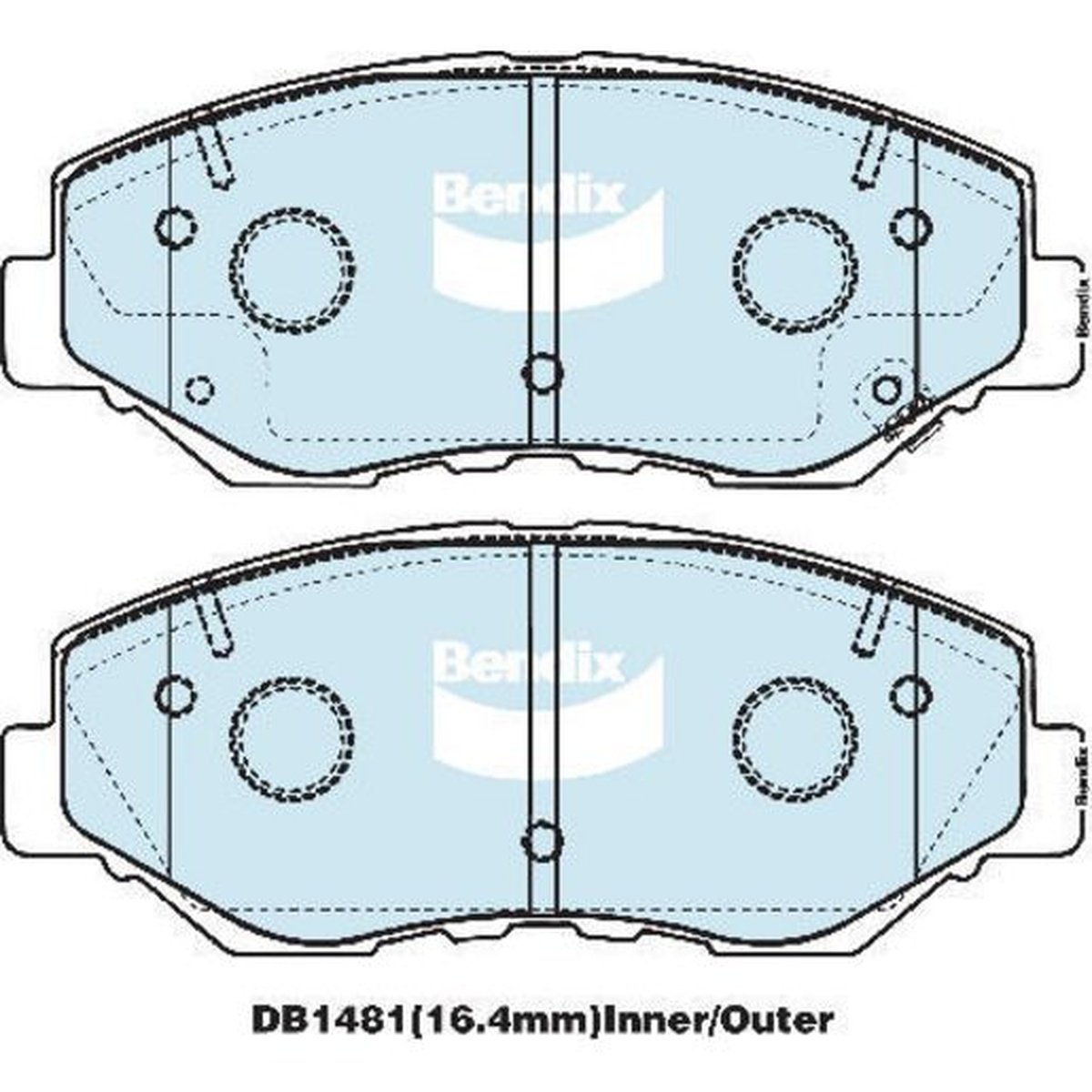 Bendix Heavy Duty Brake Pad Set Front DB1481 HD