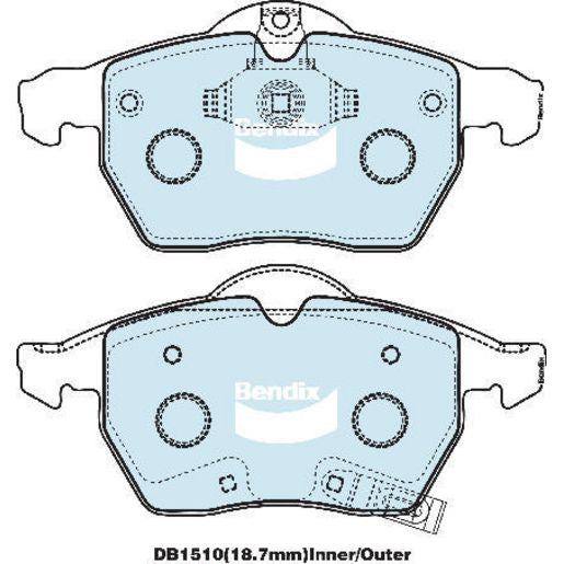 Bendix Heavy Duty Brake Pad Set Front DB1510 HD