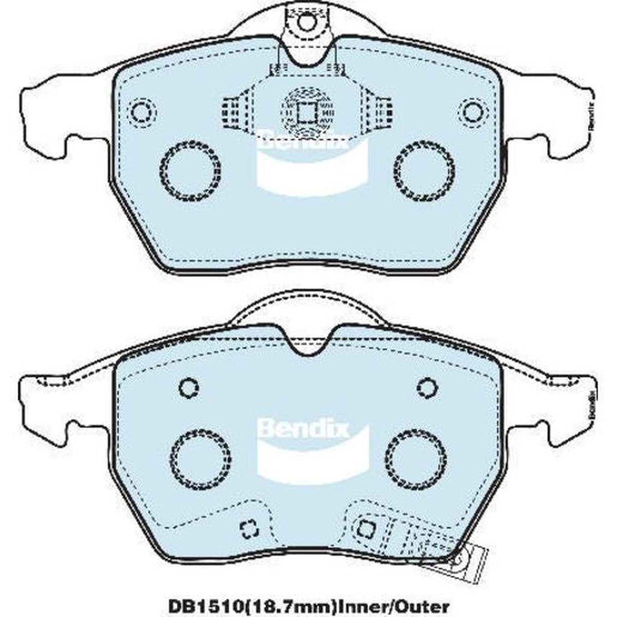 Bendix Heavy Duty Brake Pad Set Front DB1510 HD