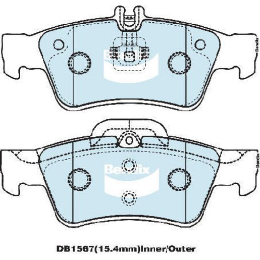 Bendix Brake Pad Set - Heavy Duty DB1657HD