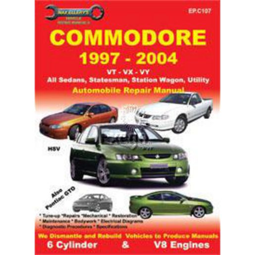 Ellery Publication Manual Commodore V6 & V8 97-04 Workshop Manual EP.C107