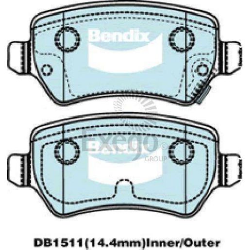 Bendix Heavy Duty Brake Pad Set Rear DB1511 HD