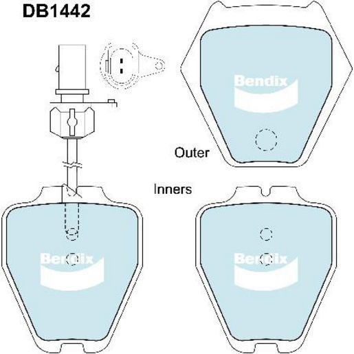 Bendix Heavy Duty Brake Pad Set Front DB1442 HD