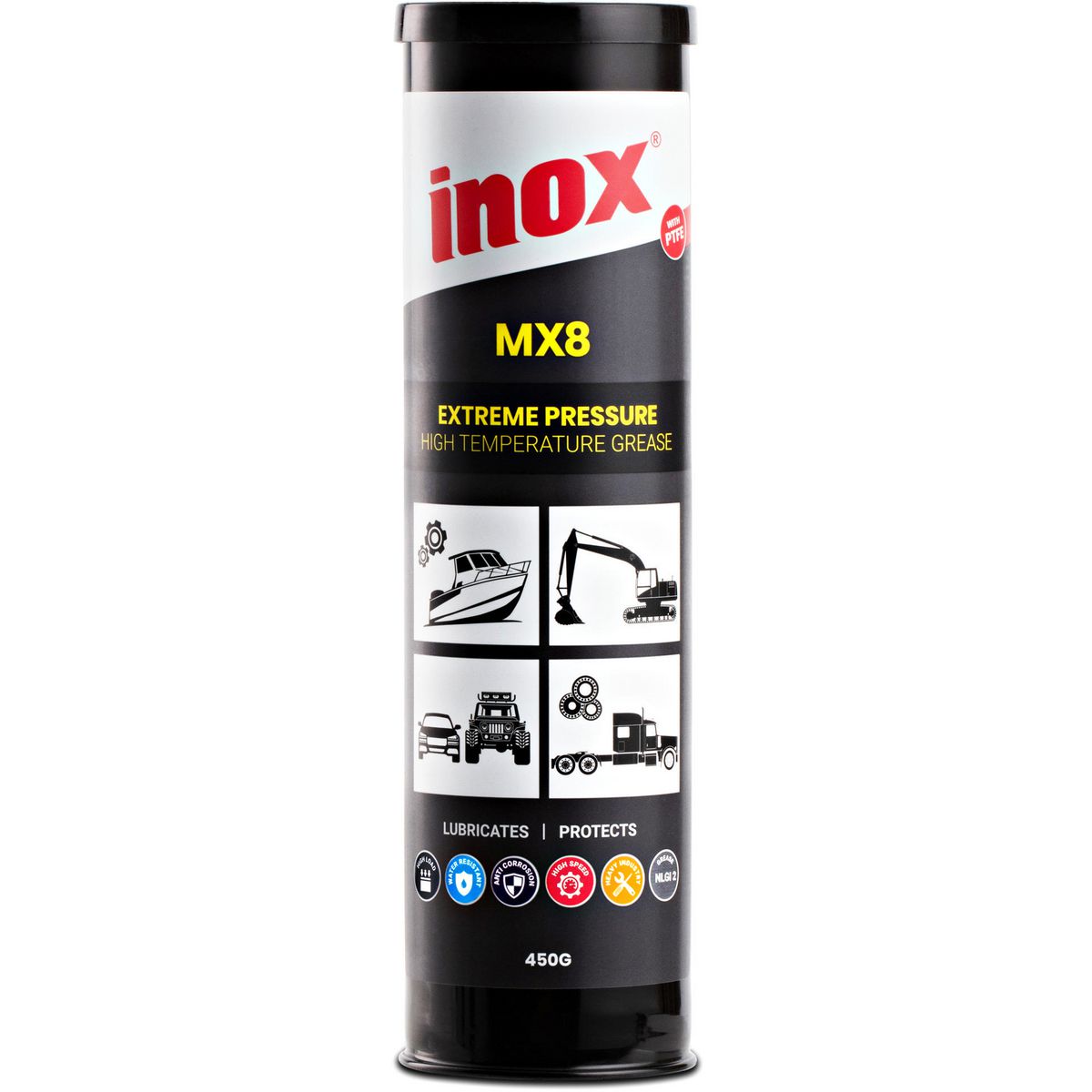 Inox MX8 PTFE Extreme Pressure Grease Cartridge 450g MX8-450